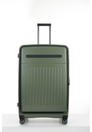 Валіза велика 80×49×30 см 106 л хакі Bagland Velo з TSA замком 4 колеса