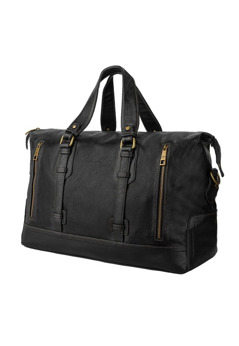 Сумка дорожня чорна David Jones CM2079 з екошкіри