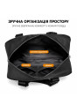 Дорожня сумка на колесах трансформер чорна 44×22×40(58) см