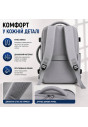 Рюкзак 40×25×20 для ручної поклажі літака, сірий