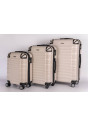 Велика дорожня валіза L ABS 70×48×25 см на 4 колесах, Ivory